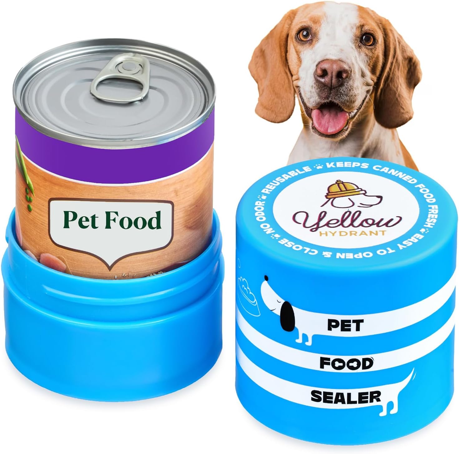 Yellow Hydrant Pet Food Sealer Canned Dog Food Storage